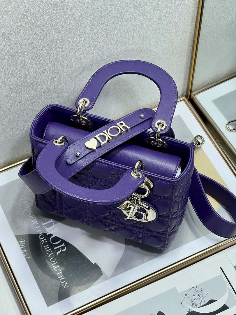 Small Lady My ABCDior Bag Lambskin Purple