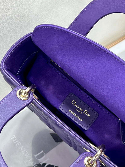 Small Lady My ABCDior Bag Lambskin Purple