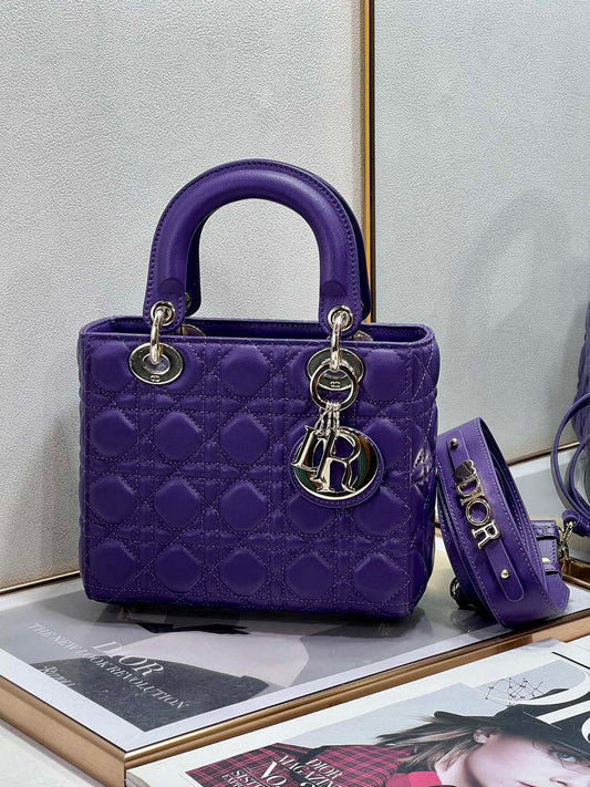 Small Lady My ABCDior Bag Lambskin Purple