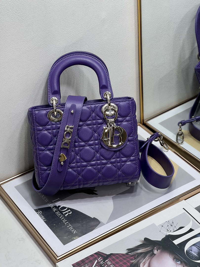 Small Lady My ABCDior Bag Lambskin Purple