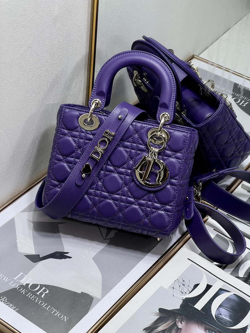 Small Lady My ABCDior Bag Lambskin Purple