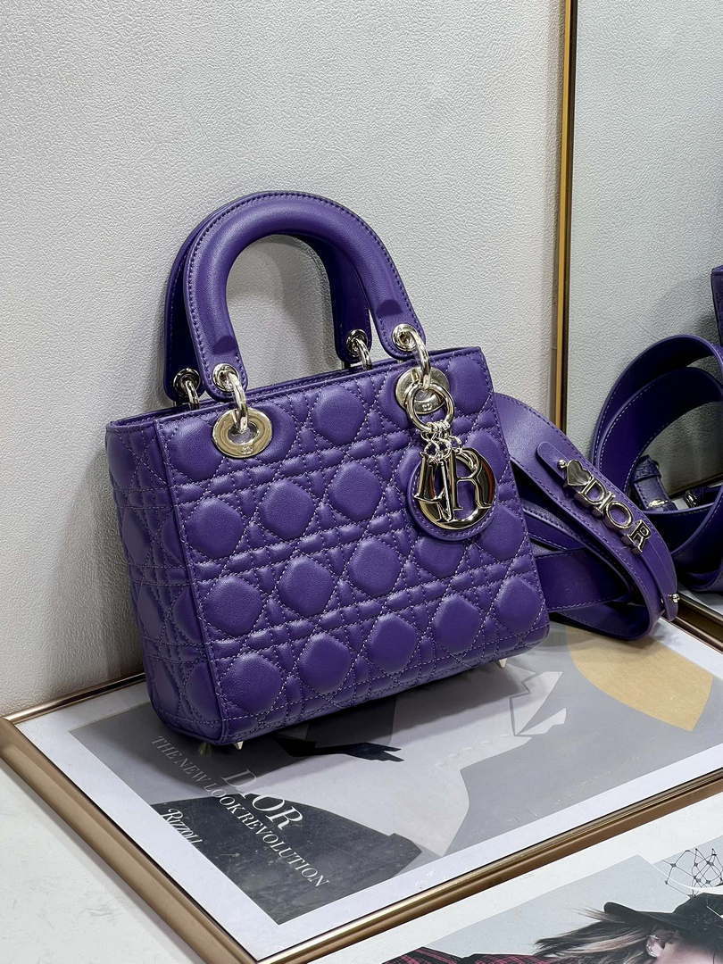 Small Lady My ABCDior Bag Lambskin Purple