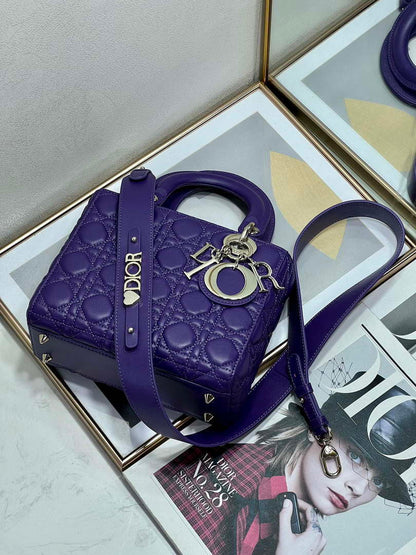 Small Lady My ABCDior Bag Lambskin Purple