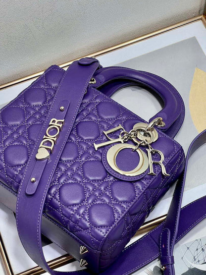 Small Lady My ABCDior Bag Lambskin Purple