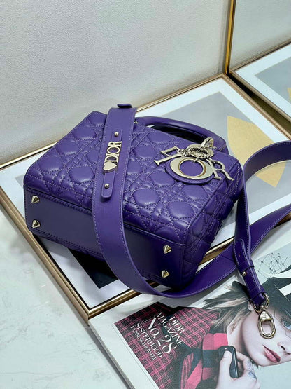 Small Lady My ABCDior Bag Lambskin Purple