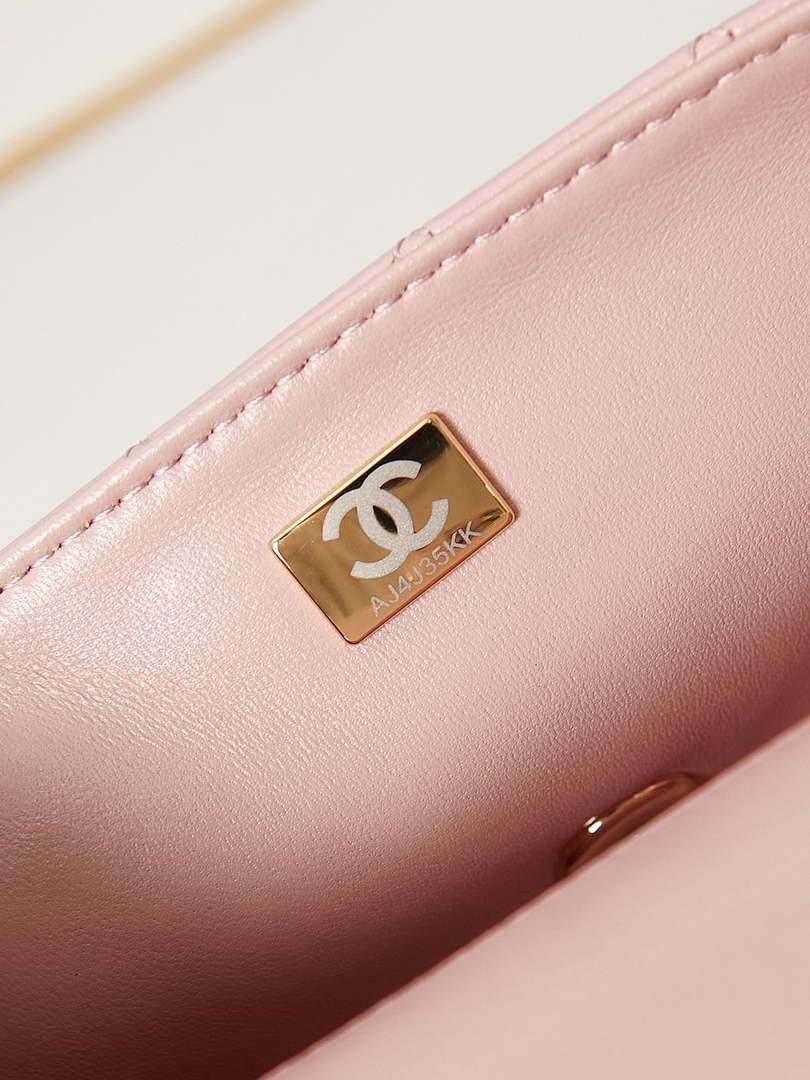 ESMEE - Camellia Embossed Flap Bag With top Handle Pink