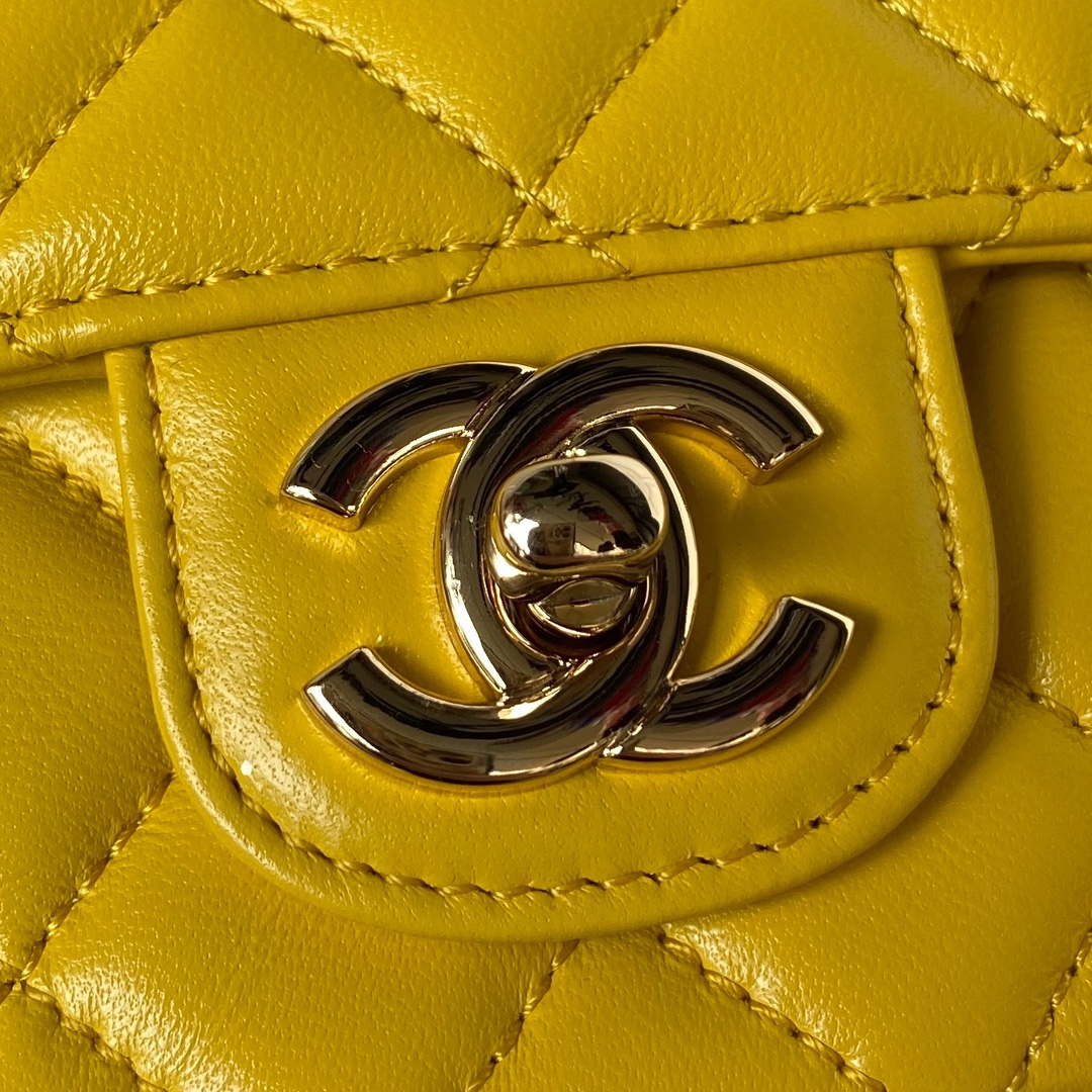 ESMEE - Camellia Embossed With top Handle Bag Yellow