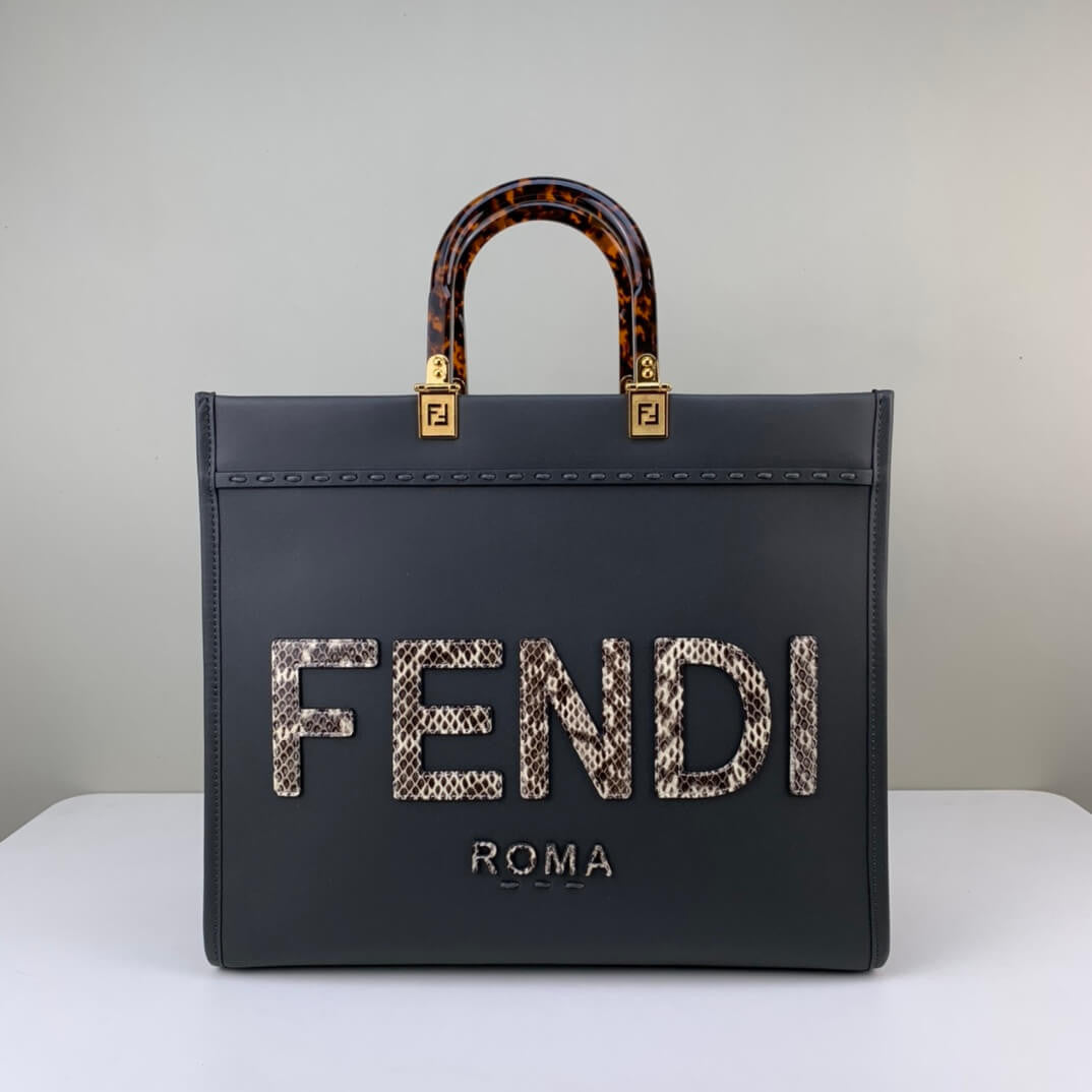 ESMEE Embossed Logo Dark Grey Tote - FND 766