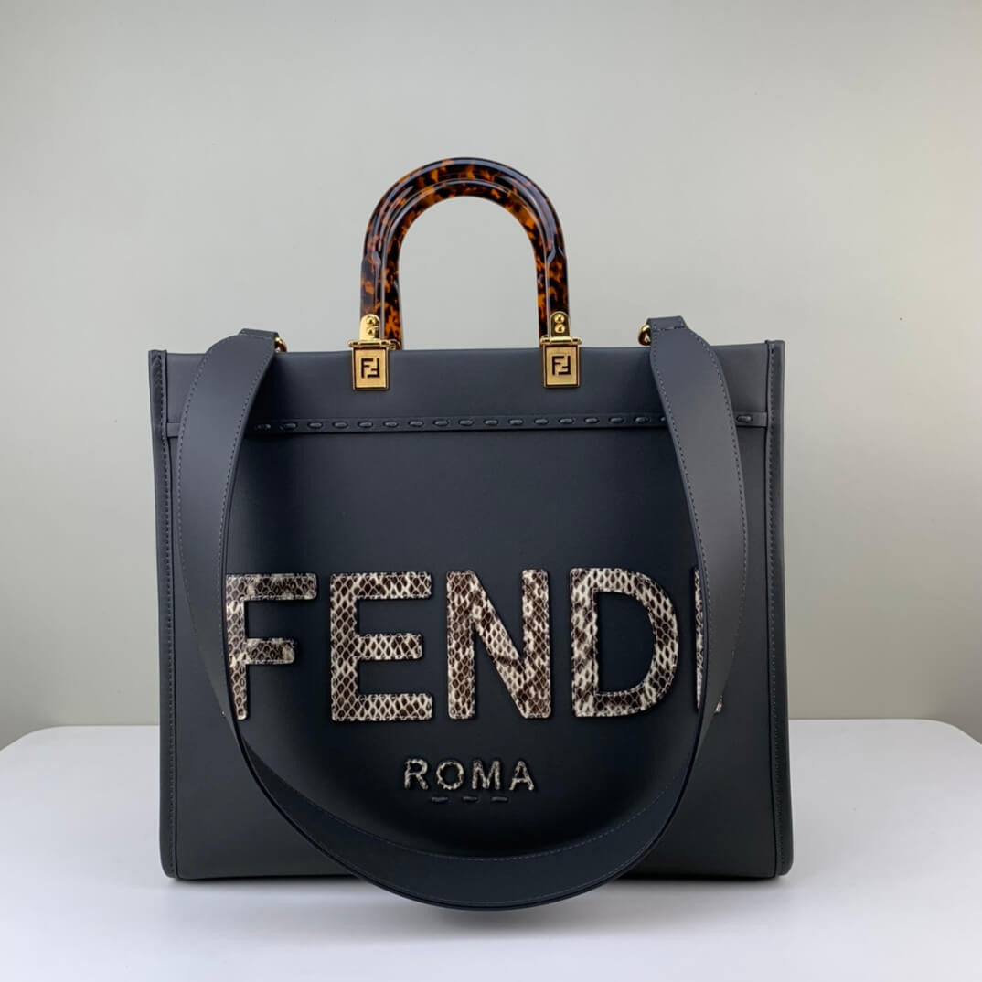 ESMEE Embossed Logo Dark Grey Tote - FND 766