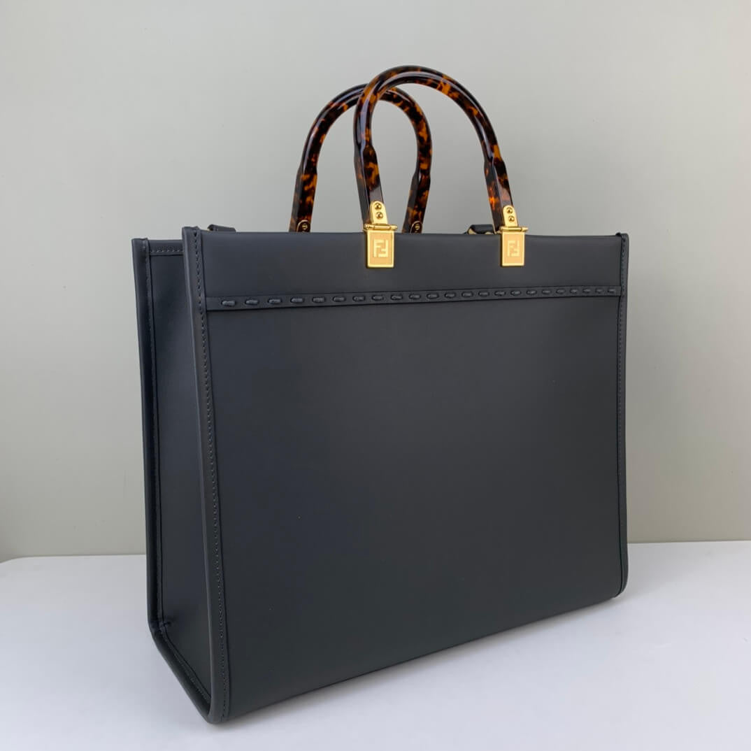 ESMEE Embossed Logo Dark Grey Tote - FND 766