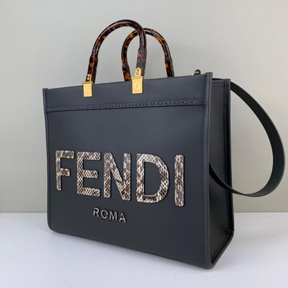 ESMEE Embossed Logo Dark Grey Tote - FND 766