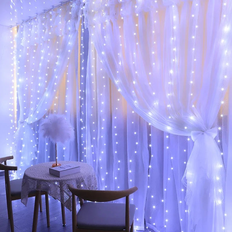 LED Christmas Curtain Lights Garland