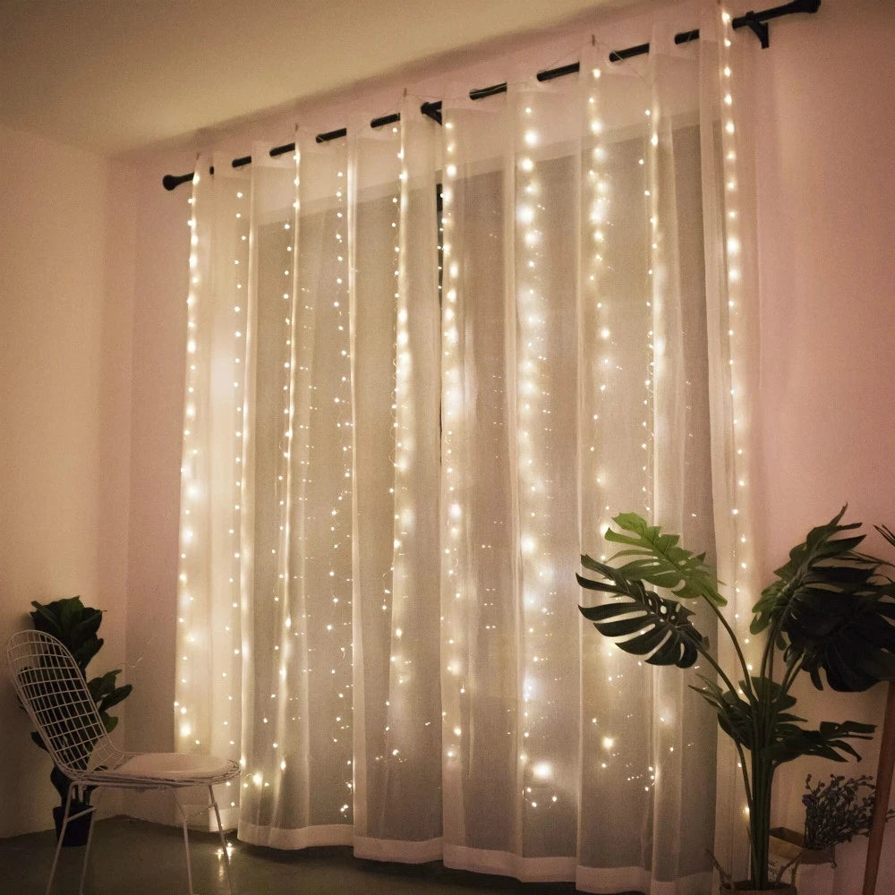 LED Christmas Curtain Lights Garland