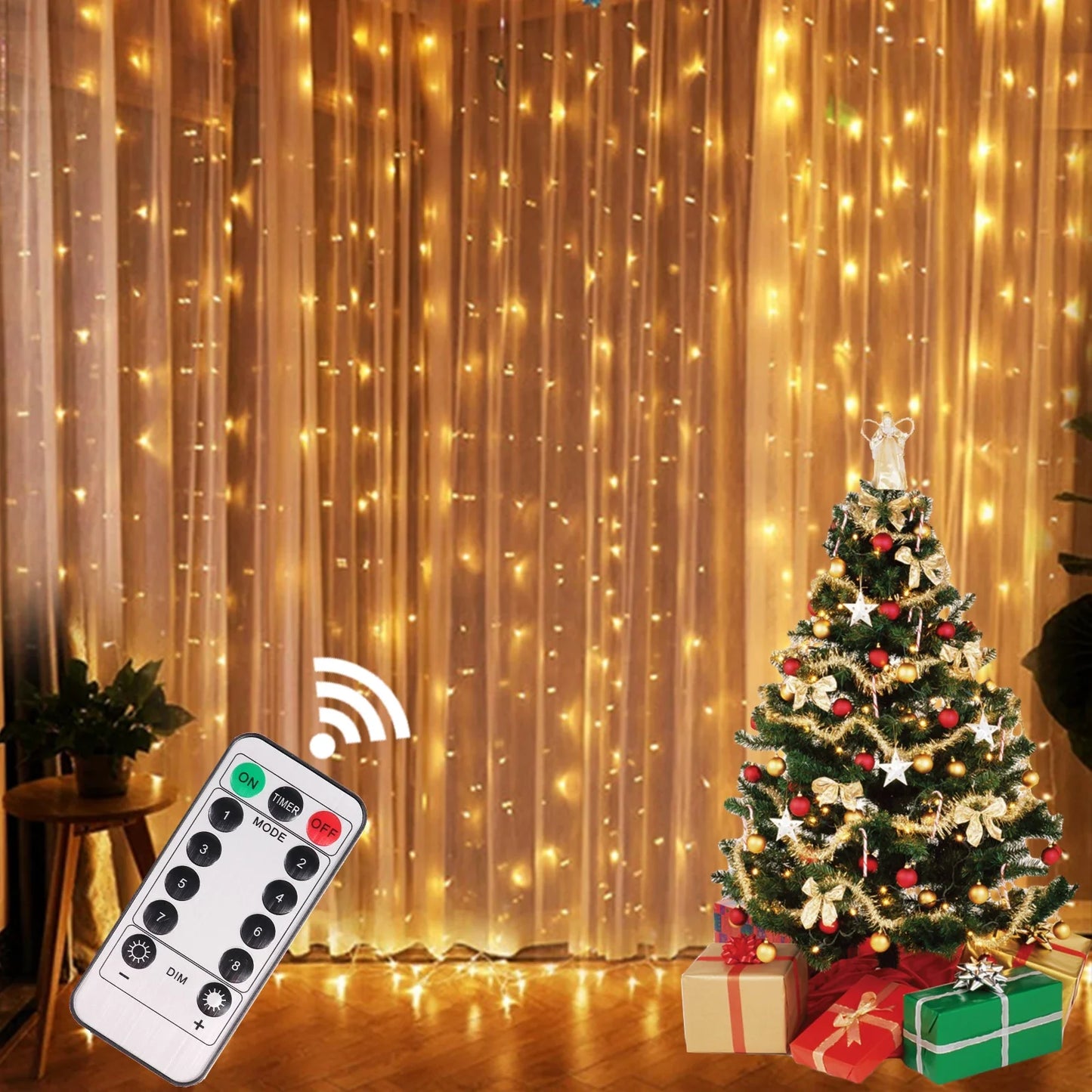 LED Christmas Curtain Lights Garland