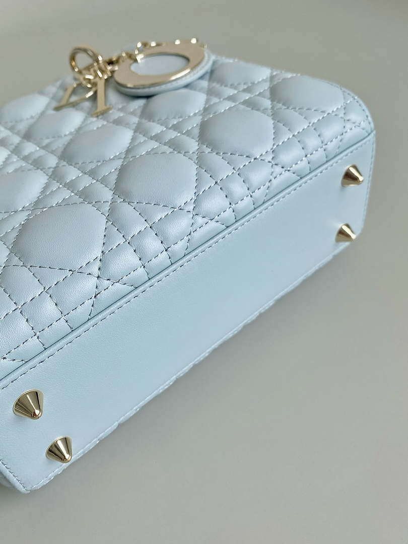 Small Lady Dior Bag Light Blue Cannage Lambskin