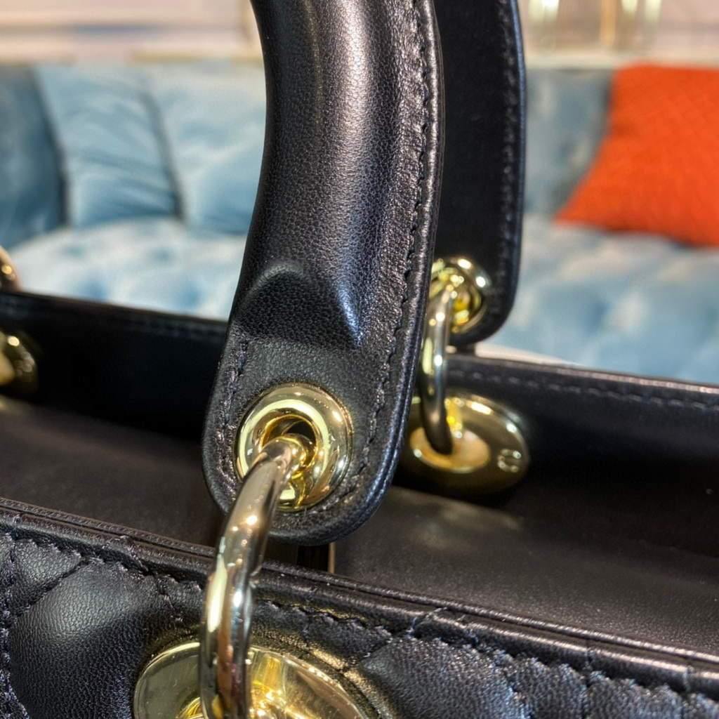 Large Lady Dior Bag Black Cannage Lambskin