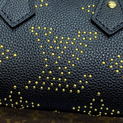 ESMEE Nano Speedy Black Monogram With Studs - LUV 415