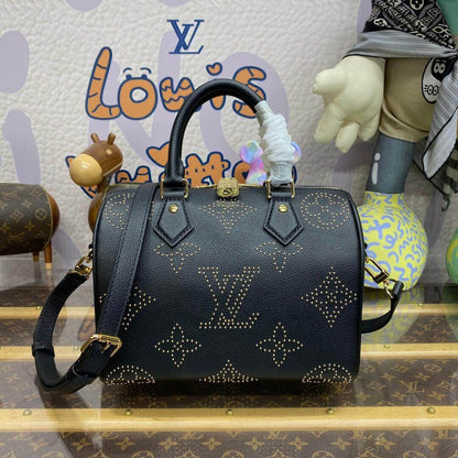 ESMEE Speedy Bandouliere Black Monogram With Studs - LUV 414