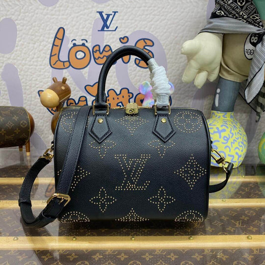 ESMEE Speedy Bandouliere Black Monogram With Studs - LUV 414