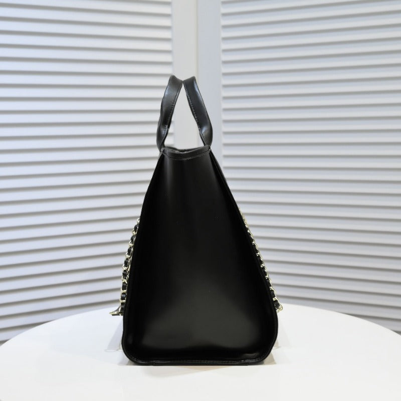 ESMEE - Black Leather Globetrotter Bag