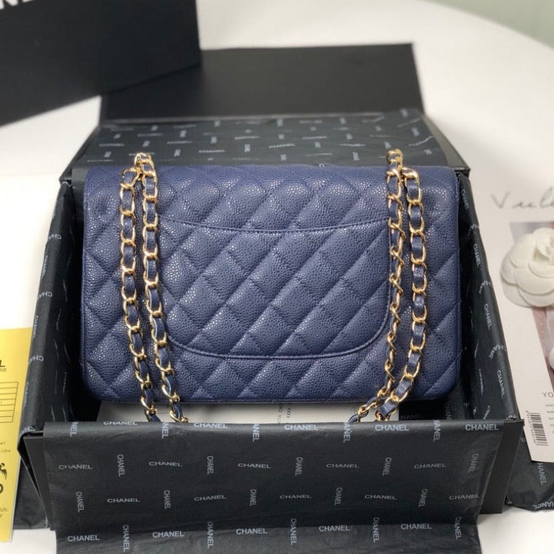 ESMEE - Caviar Jumbo Shoulder Bag Blue