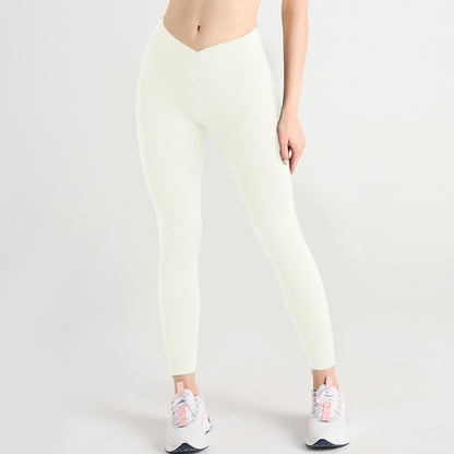 Cross Waist Seamless Sports Tights