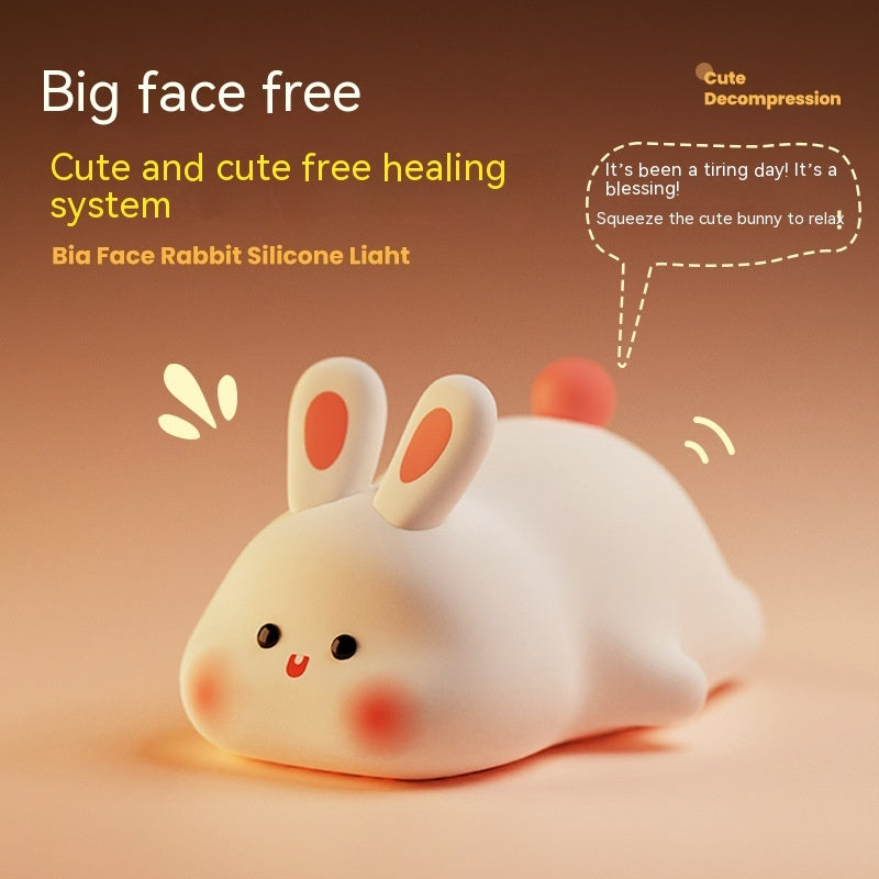 Big Face Rabbit LED Touch Night Light