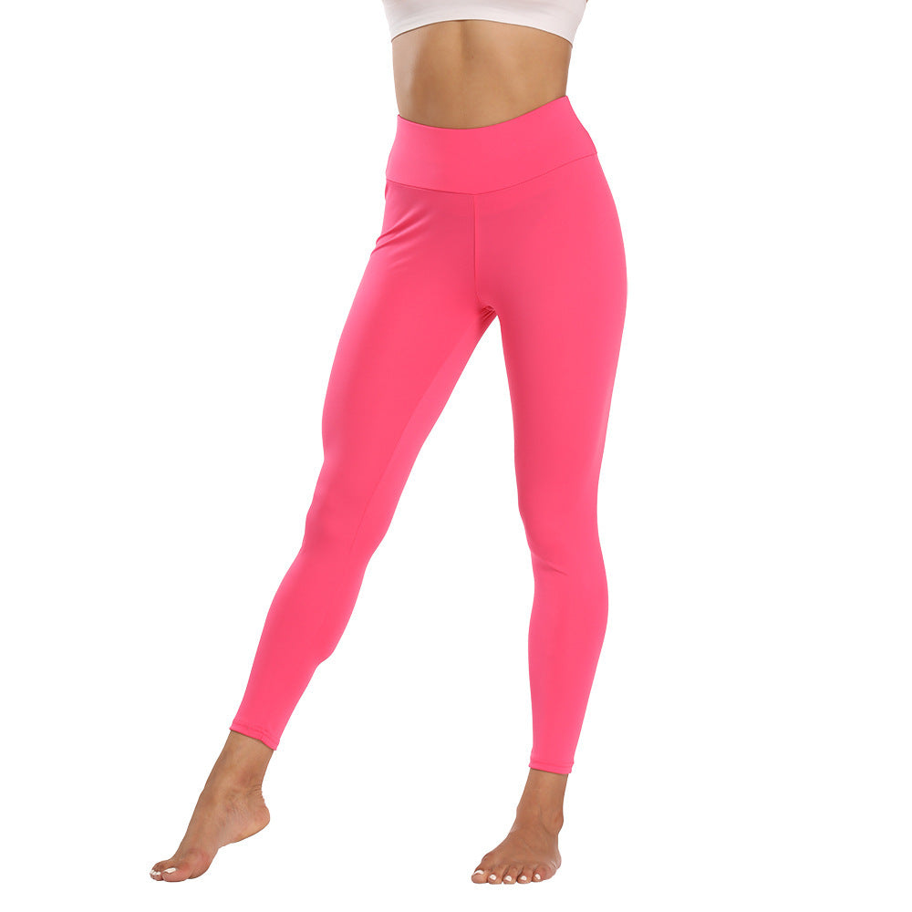 Peach Yoga Pants with Hip and Waist Lift