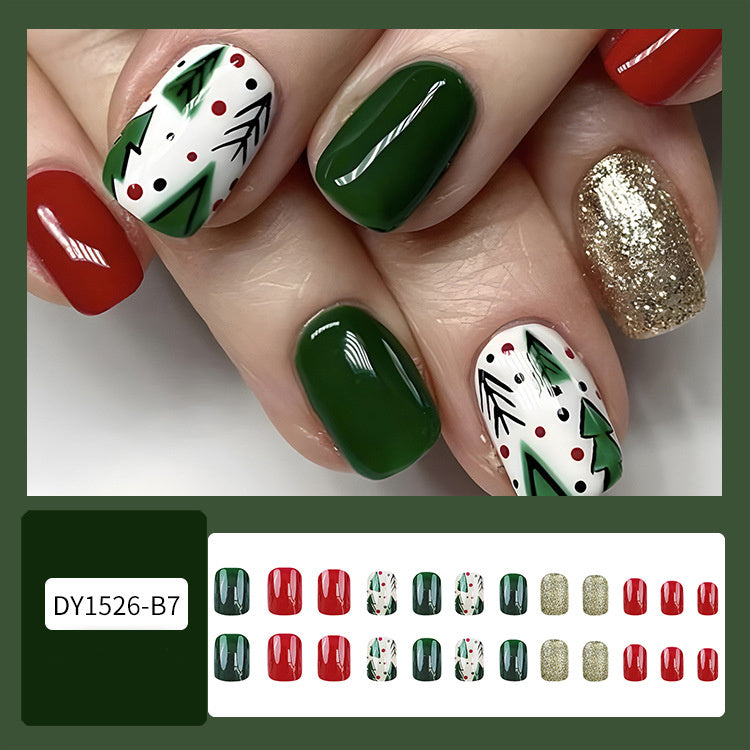 24pcs Christmas False Nails