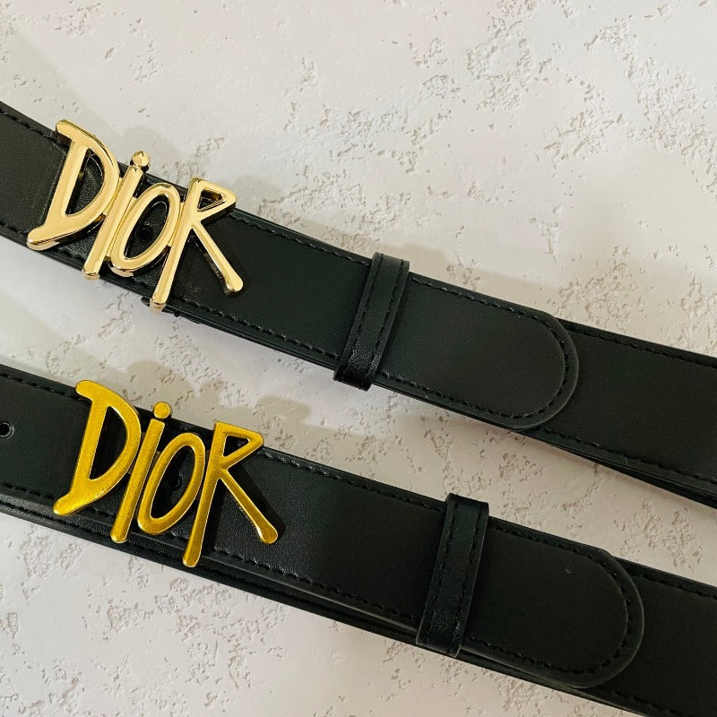 ESMEE - Designer DC Buckle Belt Black