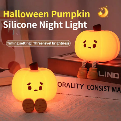 Halloween Pumpkin Silicone Night Light