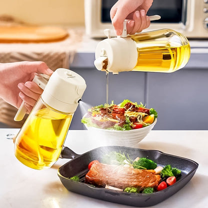 2-in-1 Glass Olive Oil Sprayer Dispenser