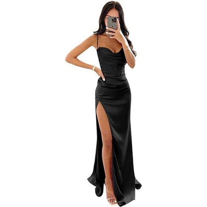 Sleeveless Camisole Evening Dress