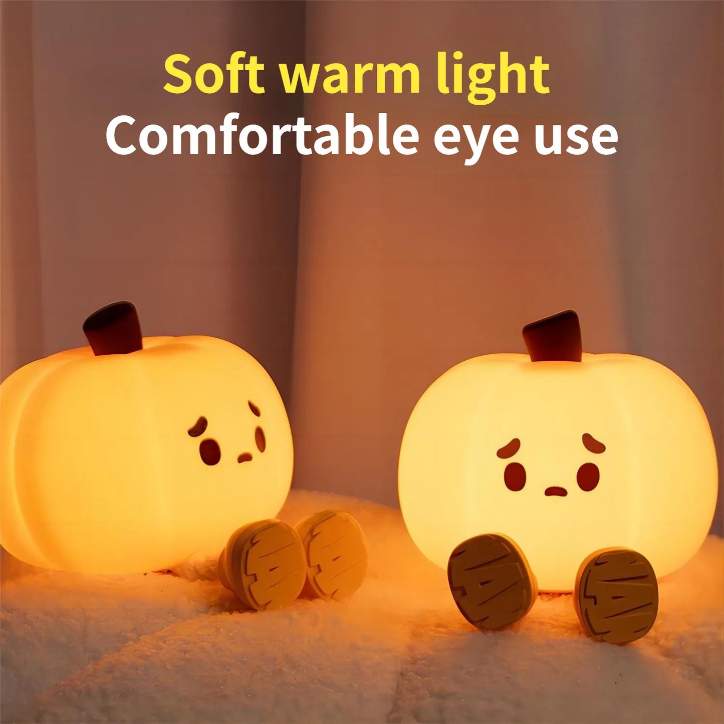 Halloween Pumpkin Silicone Night Light