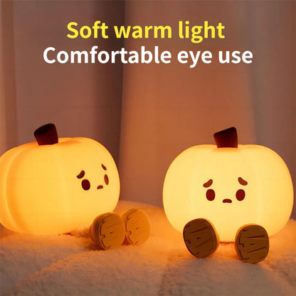 Halloween Pumpkin Silicone Night Light