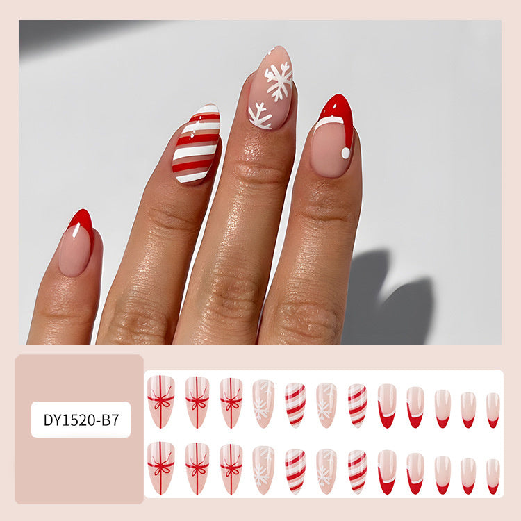 24pcs Christmas False Nails