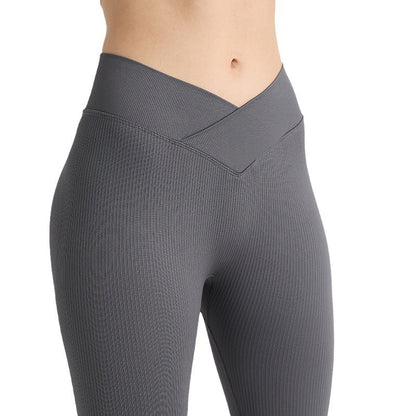 Cross Waist Seamless Sports Tights