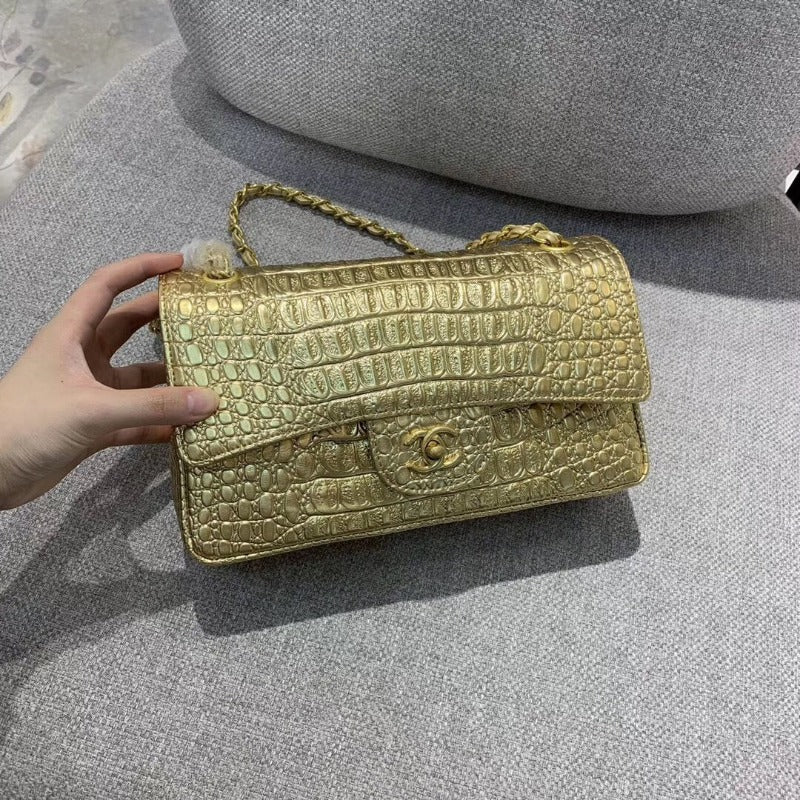 ESMEE - Classic Double Flap Bag Gold