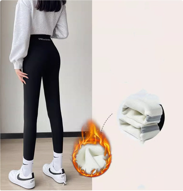 Lamb Fleece-Lined High-Waist Leggings