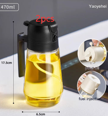 2-in-1 Glass Olive Oil Sprayer Dispenser