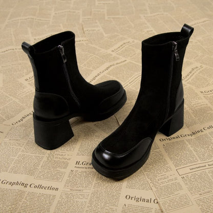 Thick Bottom Chunky Heel Martin Boots