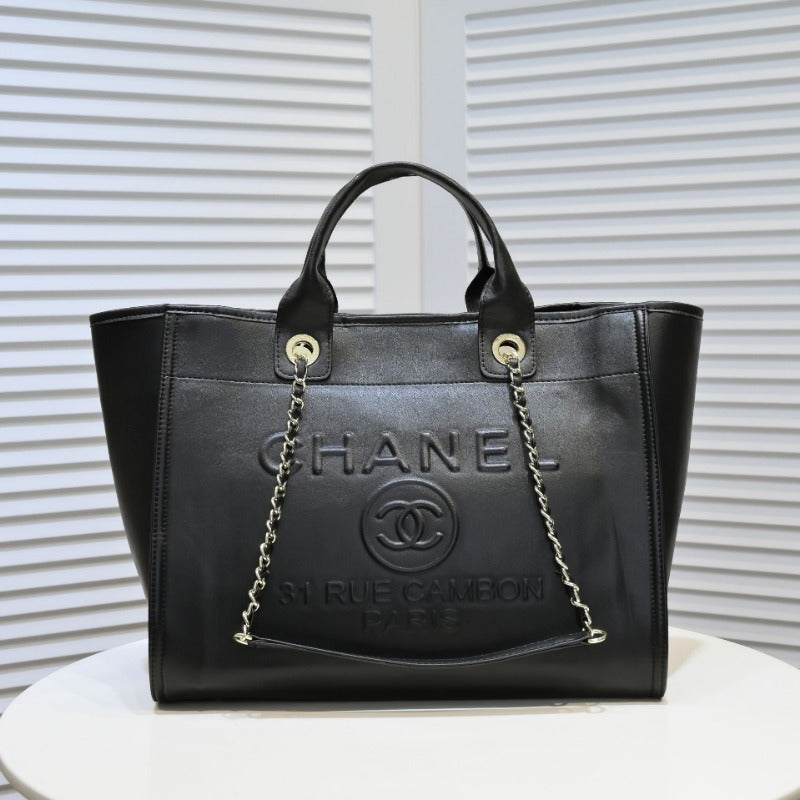 ESMEE - Black Leather Globetrotter Bag