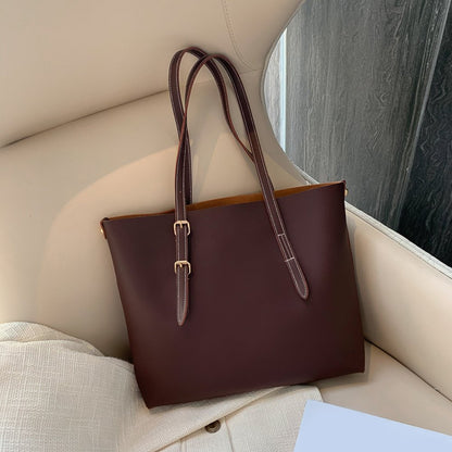 Large Capacity Leather Handbag