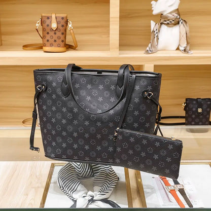 LV-Inspired Leather Tote Bag