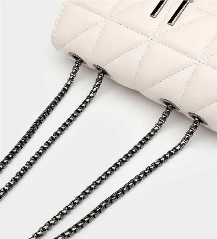 Leather Chain Crossbody Bag