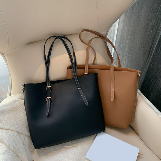 Large Capacity Leather Handbag