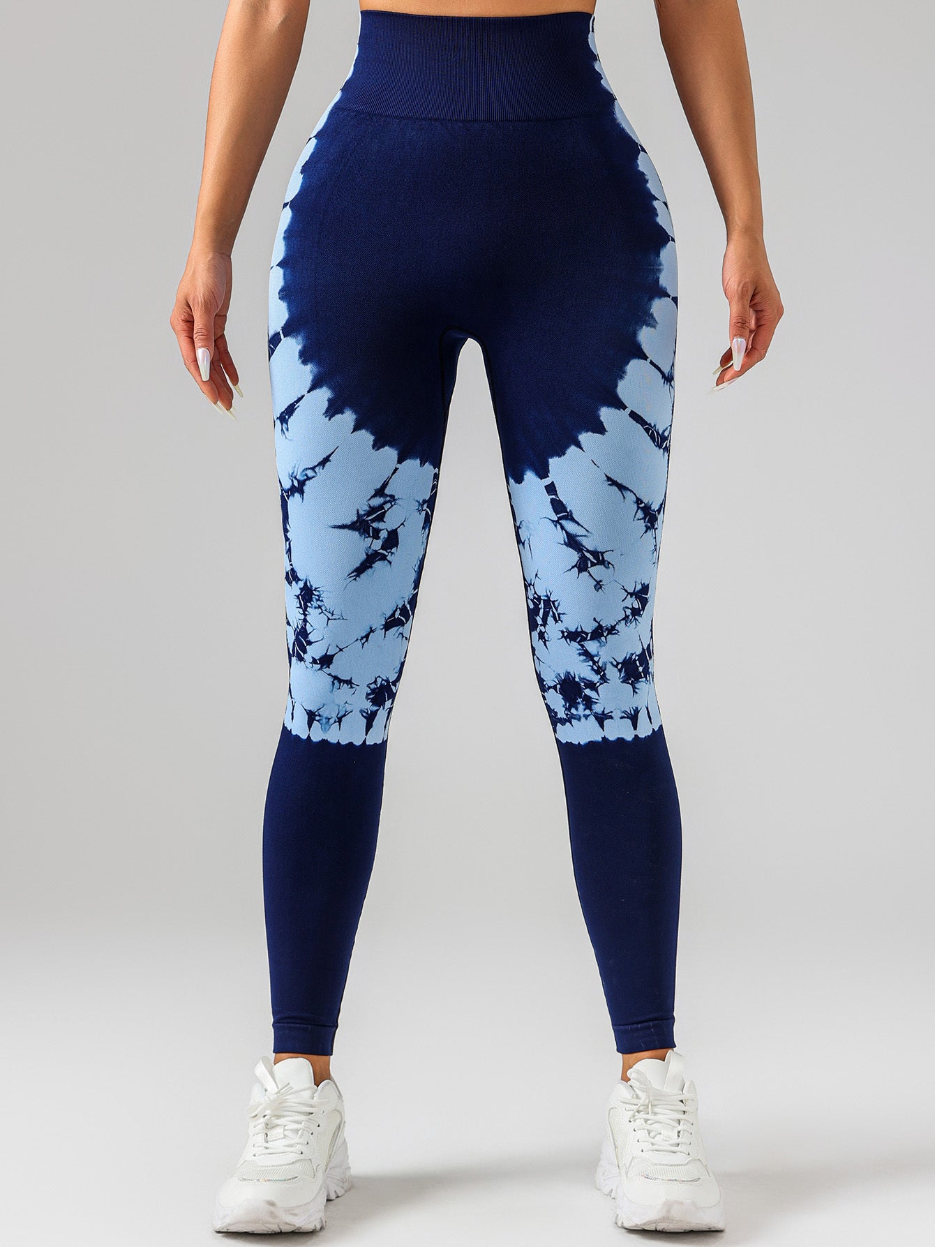 Tie-Dye Yoga Leggings with High Waistband