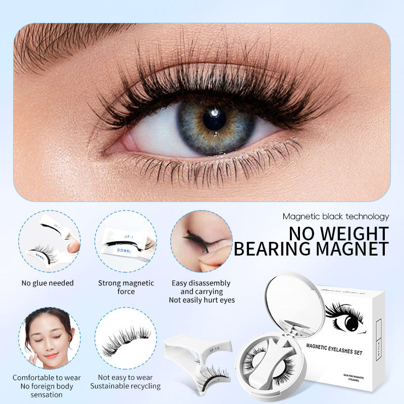 Magnetic False Eyelashes with Integrated Storage Box