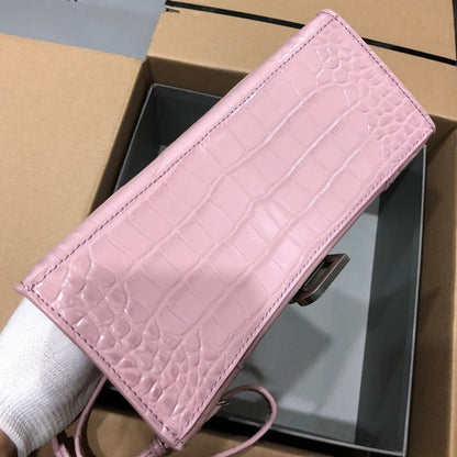 ESMEE - Crocodile Embossed Handbag Light Pink