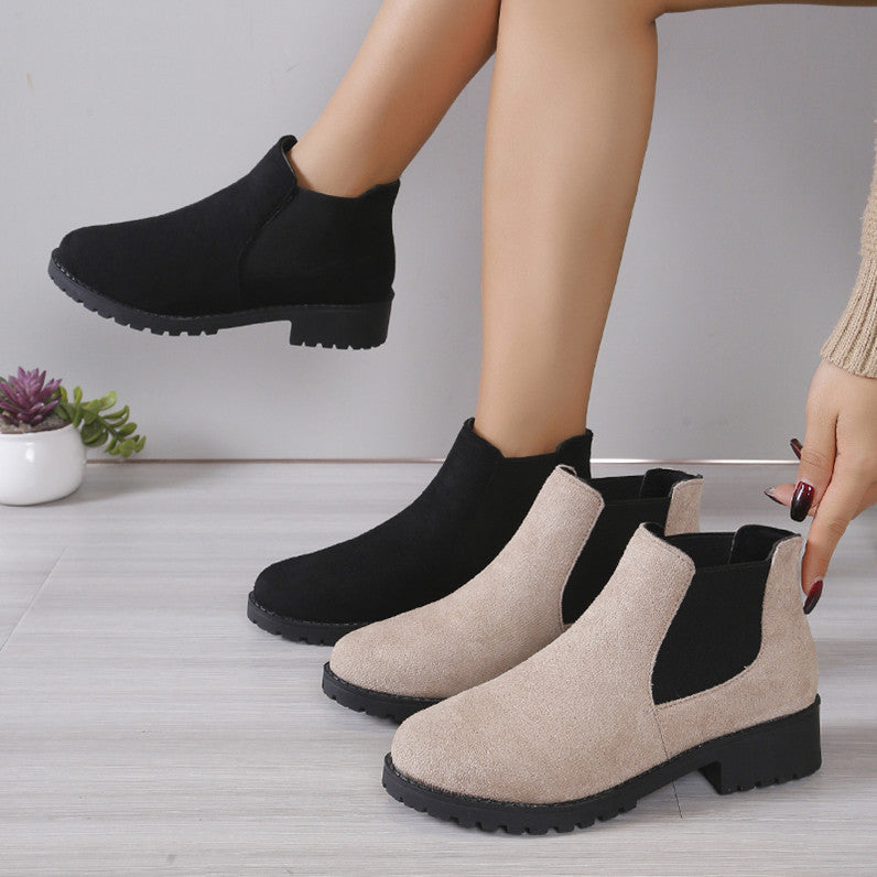 Chunky Heel Ankle Boots